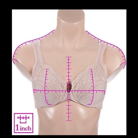 Glamorise Elegance Front Close Wonderwire Bra Black Sz 38H - Picture 7 of 8